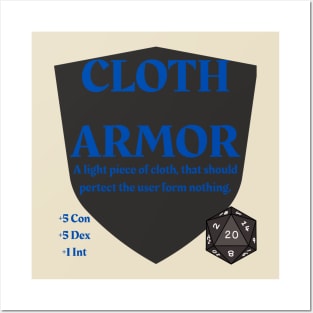 Cloth Armor DnD Nerd Posters and Art